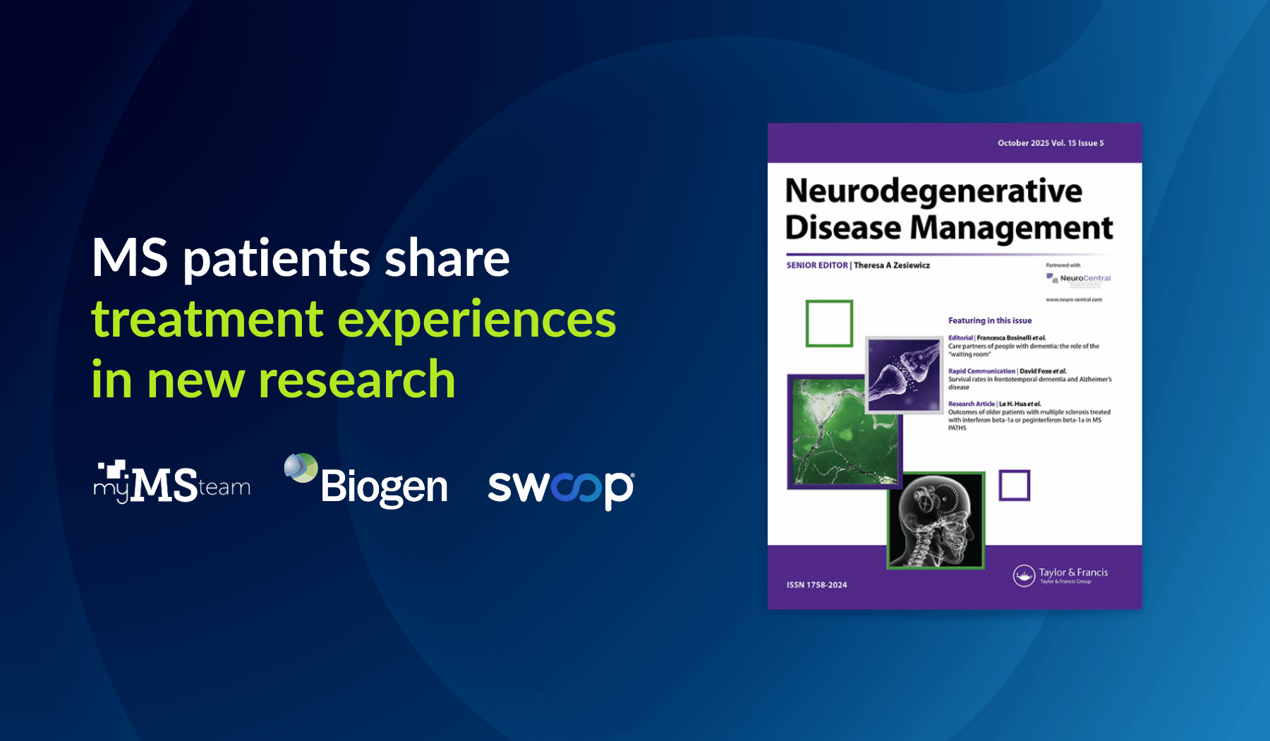 Real-World Patient Insights on MS Treatment Revealed in New Research from Biogen, MyHealthTeam, and Spherix 